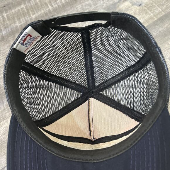 Little League Umpire Hat Snapback Navy Vintage Made in USA Rare Mesh Foam Cap - Picture 7 of 8